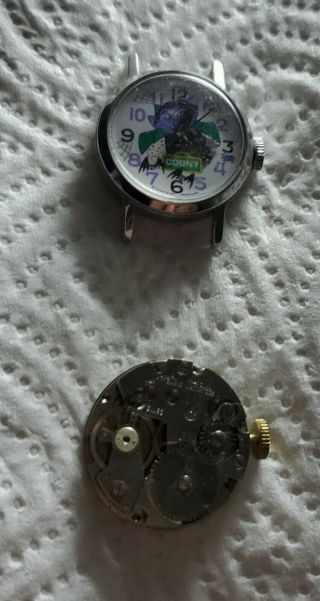 Vintage Muppets Count Dracula Watch By Bradley With Basis Co.  Mvmt.  Aside.  Nos.