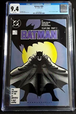 BATMAN 404 405 406 407 YEAR ONE MILLER COMPLETE STORY ALL CGC 9.  4 - 9.  2 2
