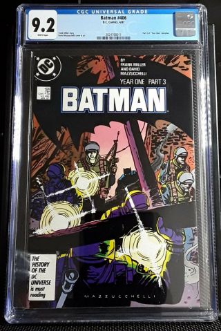 BATMAN 404 405 406 407 YEAR ONE MILLER COMPLETE STORY ALL CGC 9.  4 - 9.  2 3