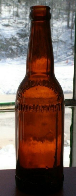 Bruckmann Brewery Cincinnati,  Ohio Amber Beer Bottle 11 Oz