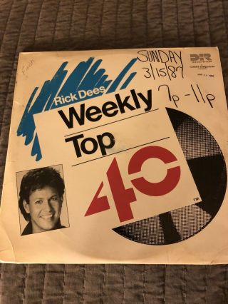 Rick Dees Weekly Top 40 Radio Show 4 Lp Countdown 3/15/87 Vg,  To Ex Madonna