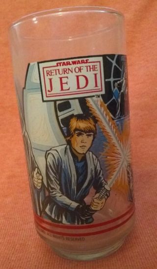 1983 Star Wars,  Return Of The Jedi,  Burger King Glass Cup,  Collector Series 80s