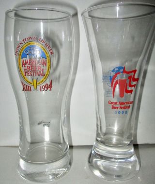 7 Assorted Great American Beer Festival Tasting Glasses Colorado Different Years 5