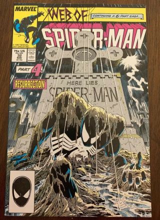 Web Of Spider - Man 32 (kraven’s Last Hunt Pt4) Classic Cover Art Mike Zeck.
