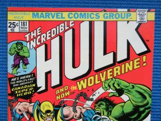 INCREDIBLE HULK 181 - (NM -) - 1ST FULL APPEARANCE OF THE WOLVERINE - 4