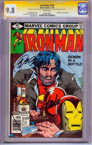 Iron Man 128 Cgc 9.  8 Ss X3 Stan Lee,  Bob Layton & Romita Jr.  Classic Cover