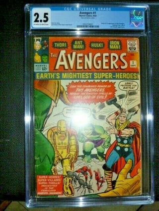 Marvel The Avengers 1 Cgc (2.  5) Off White To White Pages
