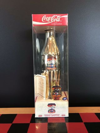 Coca - Cola Gold Denver Broncos Bowl Commemorative Xxxii Bottle 1997
