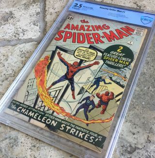 Spider - Man 1 CBCS 2.  5 Silver Age March 1963 Key Grail Comic Classic 6