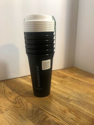 Starbucks 6 Reusable To Go Cups 6 Pack Black 16 Fl Oz Bpa Recyclable Grande