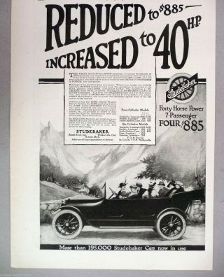 Studebaker Convertible Print Ad - 1915 Car,  Automobile,  Auto,  Motorcar