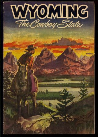 Wyoming The Cowboy State Nn (variant Version) Giveaway Comic 1954 Fn -