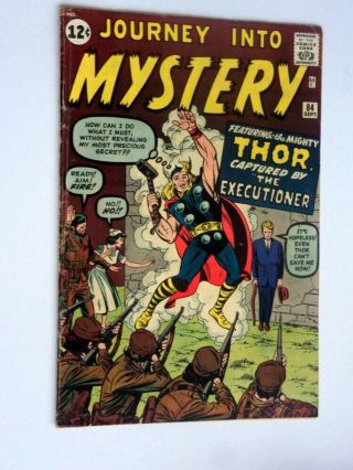 Journey Into Mystery Thor 84 Marvel Comic Book 1962 Fine,  Ow - W Pages 2nd Thor