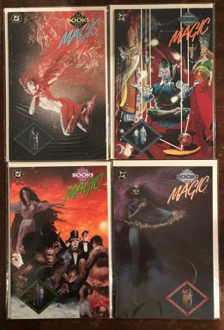 Books Of Magic 1 - 4 Complete Set 1990 Dc Comics Neil Gaiman Nm