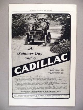 Cadillac Automobile Print Ad - 1904