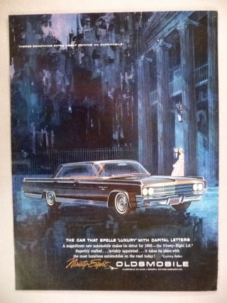 Oldsmobile Ninety - Eight Print Ad - 1962 1963 Model