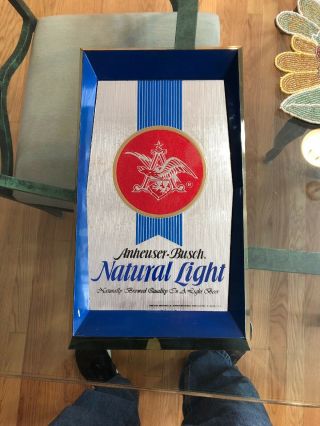 Vintage Natural Light Anheuser - Busch Beer Sign