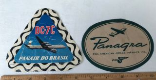 Early Luggage Papers - Panagra (pan American - Grace) And Panair Do Brasil