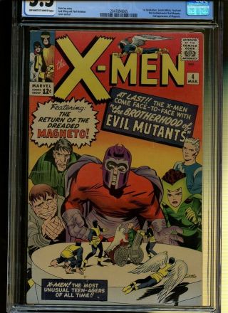 X - Men 4 CGC 5.  5 |Marvel| 1st Quicksilver,  Scarlet Witch,  Toad & The Brotherhood. 2
