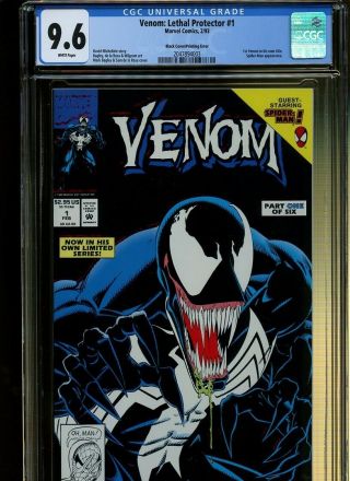 Venom: Lethal Protector 1 Cgc 9.  6 | Marvel 1993 | Black Cover Printing Error.