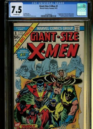 Giant - Size X - Men Cgc 7.  5 | Marvel 1975 | 1st X - Men Team.  2nd Full Wolverine.