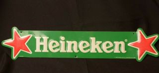 Heineken Logo Metal Tin Sign Bar Advertising For Man Cave Or Store Red Star 1998
