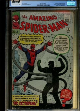 Spider - Man 3 CGC 2.  5 | Marvel | Origin & Doctor Octopus - Otto Octavius. 2