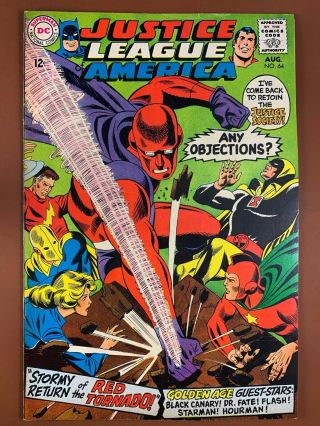 Justice League Of America 64 Dc Comics 1st Appearance Of Redtornado Silver Age