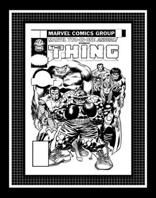 Ron Wilson Marvel Two - In - One Annual 7 Rare Production Art Cover