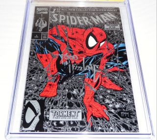 Spider - Man 1 CGC SS 9.  8 Signature Autograph STAN LEE MCFARLANE Silver Poly - Bag 3