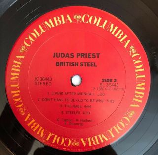Judas Priest - British Steel - 1980 US 1st Press VG,  Ultrasonic 5