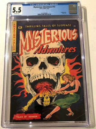 Mysterious Adventures 13 Key Pch Classic Skull Cover Cgc 6.  0/5.  5 Blue Label