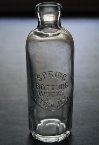 Antique Mug Base (hutch) Soda Bottle - Spring Bottling Untca N.  Y.