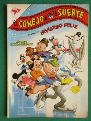 1961 Bugs Bunny Winter Annual 80 Pages El Conejo De La Suerte Mexican Comic