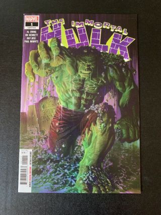 Immortal Hulk 1 (2018) Nm 1st Print Alex Ross