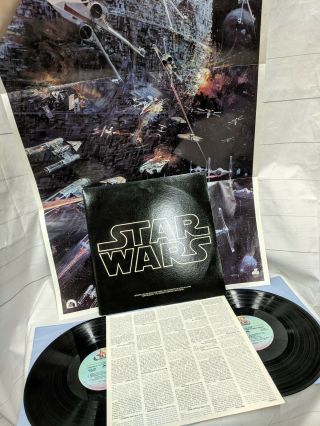 John Williams - Star Wars Soundtrack 1977 2t - 541 Double Lp Vg Vg Poster