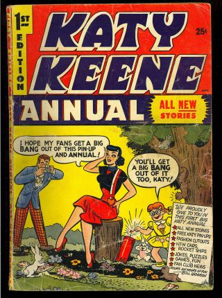 Katy Keene Annual 1 Pre - Code Golden Age Archie Giant Comic 1954 Gd,