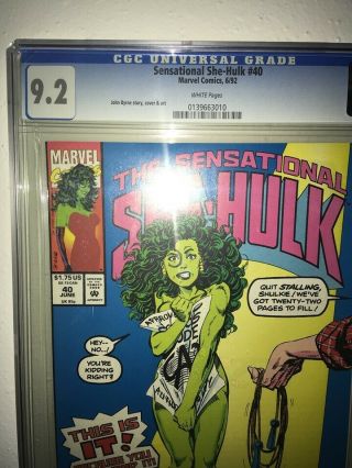 Sensational She - Hulk 40 CGC 9.  2 (white pages) KEY NUDE Issue 3