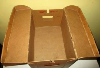 Vintage MILLER HIGH LIFE Waxed Cardboard Hinged BEER BOTTLE BOX CASE 4
