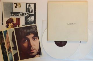 The Beatles - White Album - 1978 Us Press On White Color Vinyl W/ Inserts (nm -)