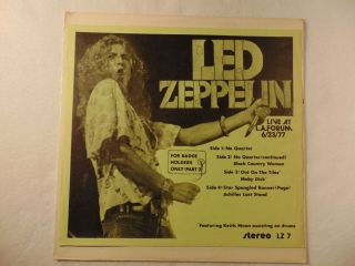 Led Zeppelin - Live 2 Lp Set - Live At The L.  A.  Forum - Part 2 - June 23,  1977
