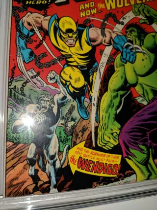 THE INCREDIBLE HULK 181 (Wolverine 1st appearance) CGC 8.  0 VF Marvel Comic 1974 5