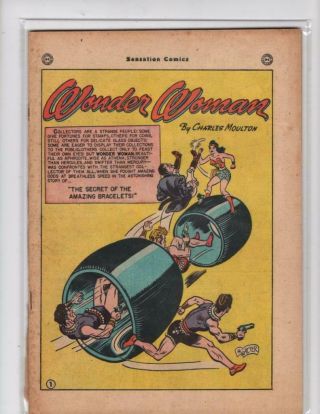 Sensation Comics 86 Dc - Wonder Woman - No Front Cover - 0.  5