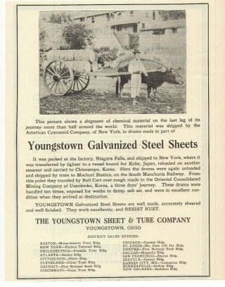 1925 Youngstown Sheet & Tube Company Advertisement Youngstown,  Ohio