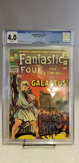 1966 Fantastic Four 48 Cgc 4.  0 1st Appearance Of Silver Surfer And Galactus