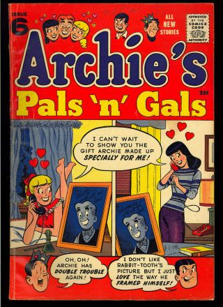 Archie’s Pals ‘n’ Gals 6 Early Silver Age Giant Comic 1957 Vg,