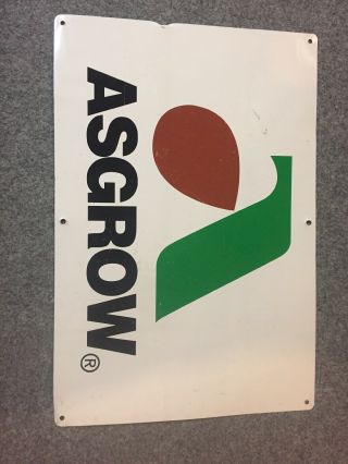 VINTAGE ASGROW DEKALB SEED Color Metal SIGN Double Sided 16” x 24 