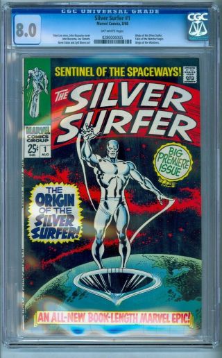 Silver Surfer 1 Cgc 8.  0 Bright Colors No Marks / Stamps Unpressed