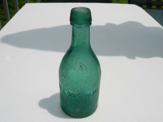 Antique Bottle J.  Mclaughlin Pontil Ip Squat Pony Soda Beer Green Philadelphia Pa