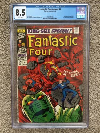 Fantastic Four Annual 6 Cgc 8.  5 White Pages Marvel Comics 1968